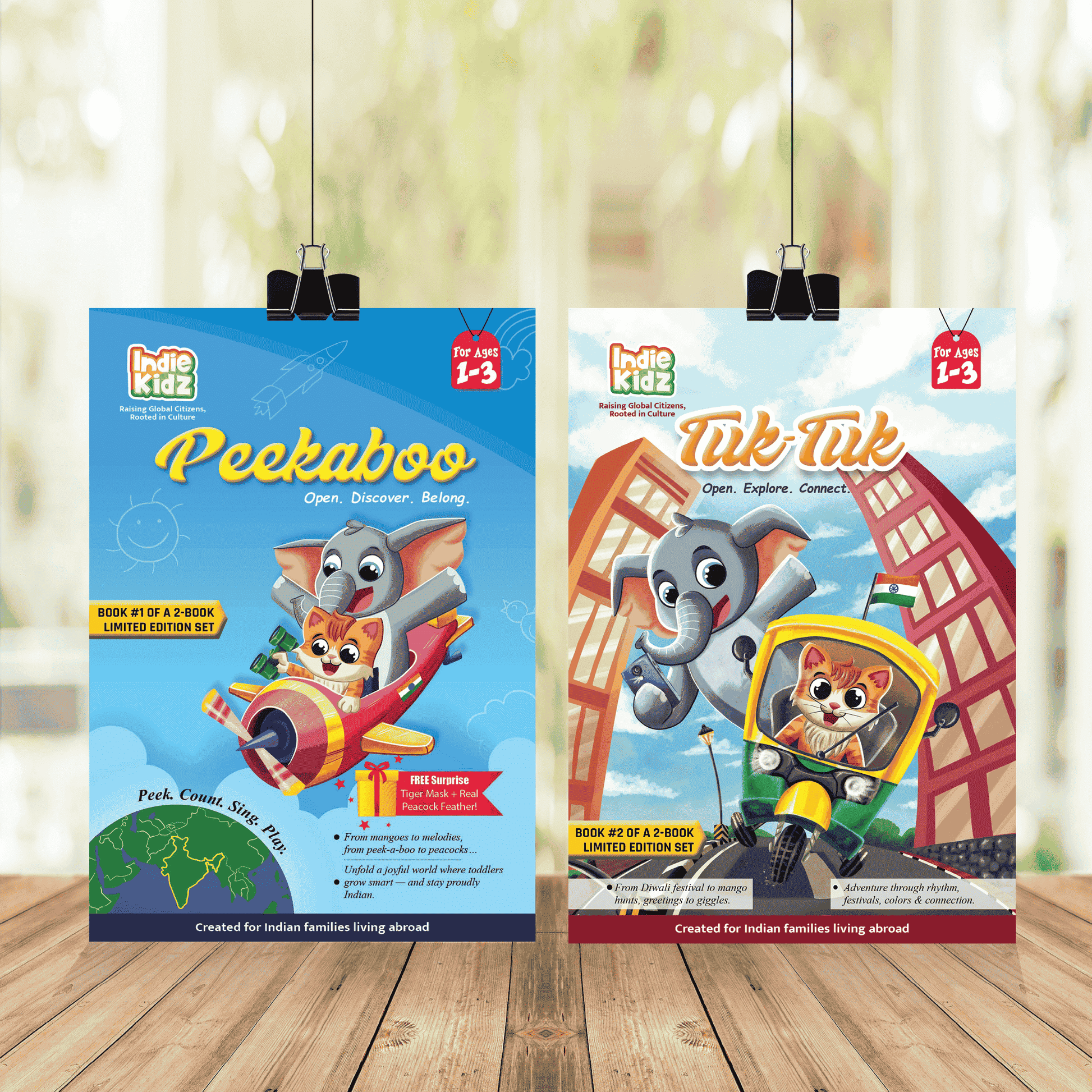 IndieKidz books Peekaboo and Tuk Tuk