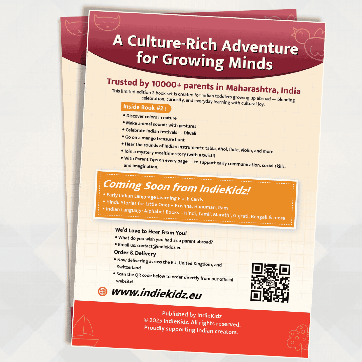 Promotional flyer for IndieKidz books